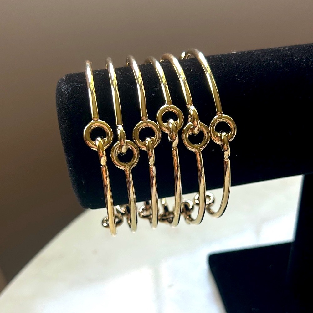 French Connection Gold Bangle Set - image 1